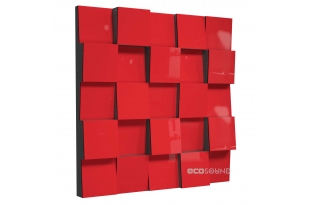 Акустичний дифузор-розсіювач Ecosound EcoDiff Plastic Red 50 х 50 см 53 мм червоний пластик