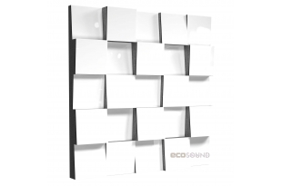 Акустичний дифузор-розсіювач Ecosound EcoDiff Plastic White 50 х 50 см 53 мм білий пластик