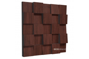 Акустичний дифузор-розсіювач Ecosound EcoDiff Wenge 50 х 50 см 53 мм темно коричневий