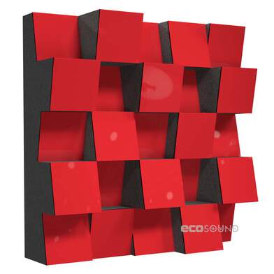 Купить акустичний дифузор-розсіювач ecosound ecodiff sm plastic-red 25 х 25 см 53 мм червоний пластик по низкой цене