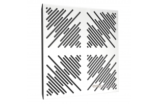 Акустическая панель Ecosound 4Diagonals HDF-White 50 х 50 см 33 мм белая
