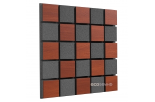 Акустична панель Ecosound Tetras Acoustic Wood Apple-Locarno 50 х 50 см 33 мм коричнева
