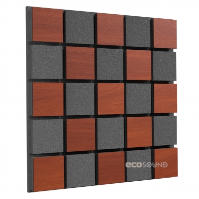 Купить акустическая панель ecosound tetras acoustic wood apple-locarno 50 х 50 см 33 мм коричневая по низкой цене