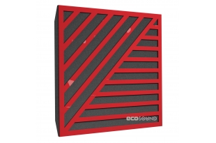 Акустична панель Ecosound Band Plastic Red 50 х 50 см 33 мм червоний пластик