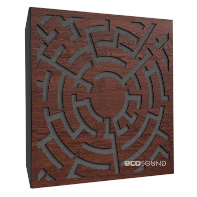Купить акустическая панель ecosound labyrinth-full wenge 50 х 50 см 53 мм темно-коричневый по низкой цене