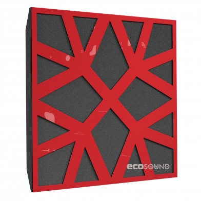 Купить акустическая панель ecosound snowflake plastic red 50 х 50 см 53 мм красный пластик по низкой цене