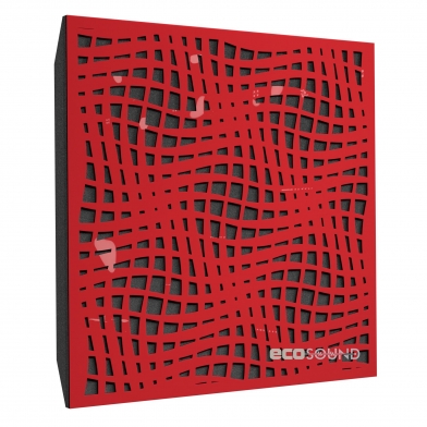 Купить акустическая панель ecosound illusion plastic red 50 х 50 см 53 мм красный пластик по низкой цене