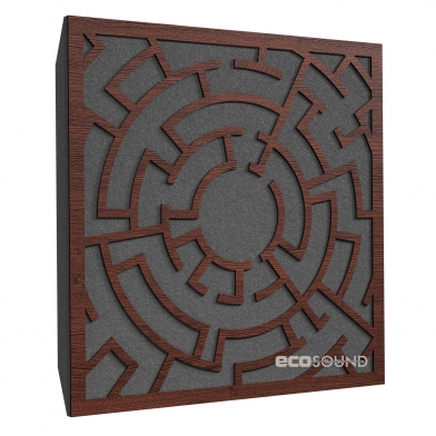 Купить акустическая панель ecosound labyrinth wenge 50 х 50 см 73 мм темно-коричневый по низкой цене