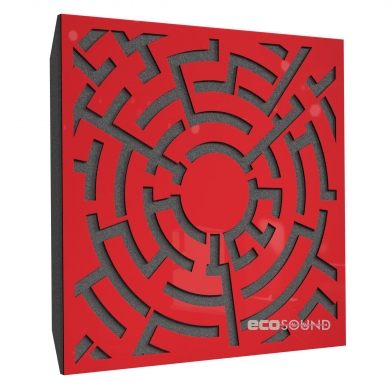 Купить акустическая панель ecosound labyrinth-full plastic red 50 х 50 см 73 мм красный пластик по низкой цене