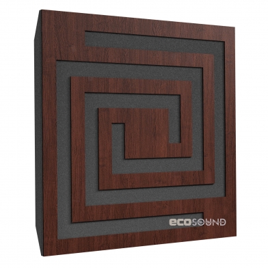 Купить акустическая панель ecosound spiral wenge 50 х 50 см 73 мм темно-коричневый по низкой цене
