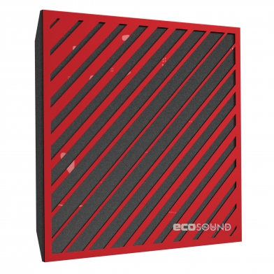 Купить акустическая панель ecosound simple-line plastic red 50 х 50 см 73 мм красный пластик по низкой цене