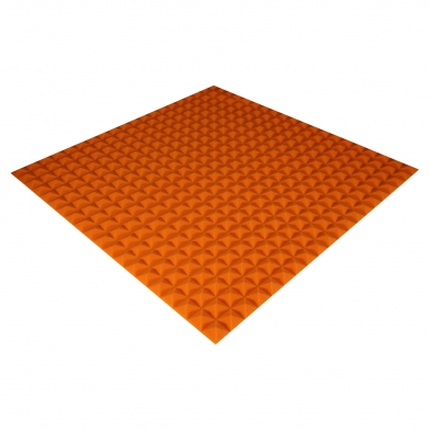 Купить панель з акустичного поролону ecosound pyramid color товщиною 15 мм, розміром 100х100 см, оранжевого кольору  по низкой цене