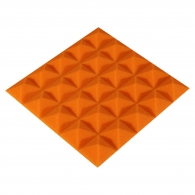 Панель з акустичного поролону Ecosound Pyramid Color товщиною 20 мм, розміром 25x25 см, оранжевого кольору 