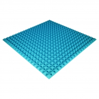 Панель з акустичного поролону Ecosound Pyramid Color товщиною 30 мм, розміром 100х100 см, синього кольору 