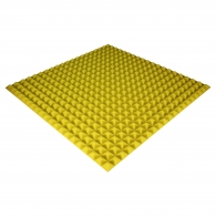 Панель з акустичного поролону Ecosound Pyramid Color товщиною 25 мм, розміром 100х100 см, жовтого кольору 