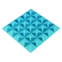 Купить панель из акустического поролона ecosound pyramid color толщиной 25 мм, размером 25x25 см, синего цвета по низкой цене