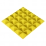 Панель з акустичного поролону Ecosound Pyramid Color товщиною 25 мм, розміром 25x25 см, жовтого кольору 