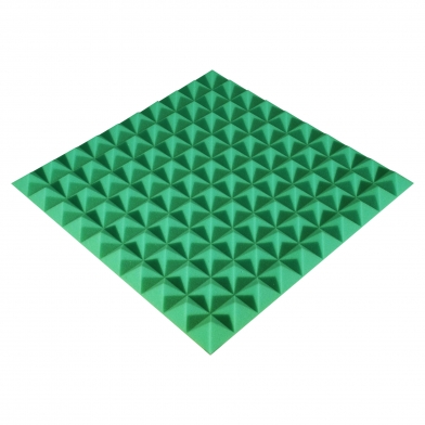 Купить панель из акустического поролона ecosound pyramid color толщиной 30 мм, размером 50х50 см, зеленого цвета по низкой цене