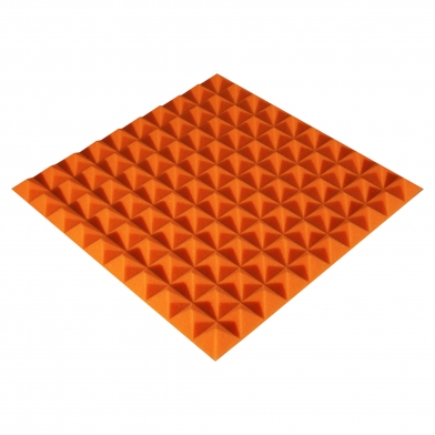 Купить панель из акустического поролона ecosound pyramid color толщиной 25 мм, размером 50х50 см, оранжевого цвета по низкой цене