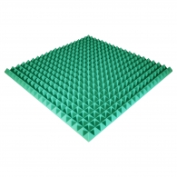 Панель з акустичного поролону Ecosound Pyramid Color товщиною 50 мм, розміром 100х100 см, зеленого кольору 