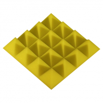 Купить панель из акустического поролона ecosound pyramid color толщиной 50 мм, размером 20x20 см, желтого цвета по низкой цене