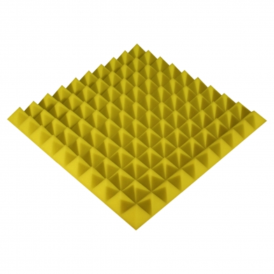 Купить панель из акустического поролона ecosound pyramid color толщиной 50 мм, размером 50х50 см, желтого цвета по низкой цене