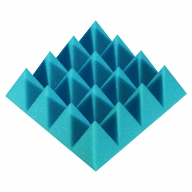 Купить панель из акустического поролона ecosound pyramid color толщиной 70 мм, размером 20x20 см, синего цвета по низкой цене