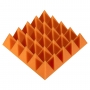 Купить панель из акустического поролона ecosound pyramid color толщиной 70 мм, размером 25x25 см, оранжевого цвета по низкой цене