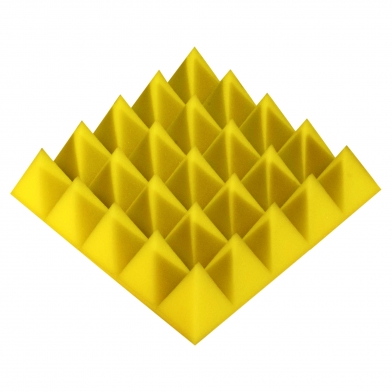 Купить панель из акустического поролона ecosound pyramid color толщиной 70 мм, размером 25x25 см, желтого цвета по низкой цене