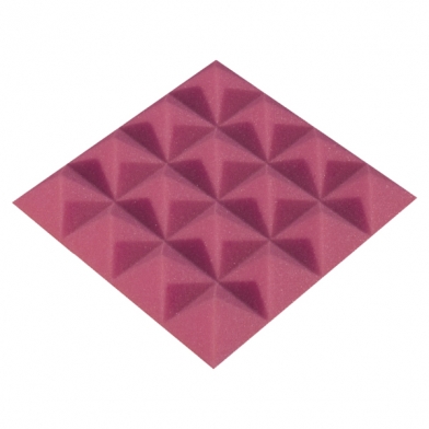 Купить панель из акустического поролона ecosound pyramid color толщиной 25 мм, размером 20x20 см, розового цвета по низкой цене