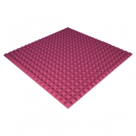 Панель из акустического поролона Ecosound Pyramid Color толщиной 30 мм, размером 100х100 см, розового цвета