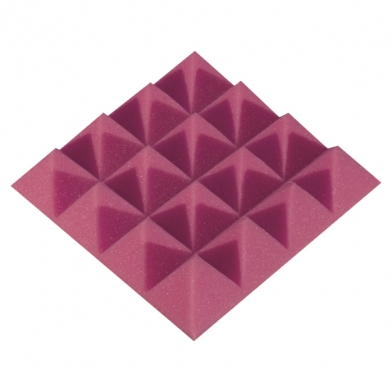 Купить панель из акустического поролона ecosound pyramid color толщиной 50 мм, размером 20x20 см, розового цвета по низкой цене