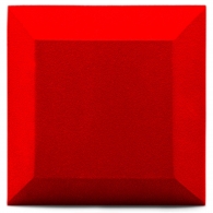 Бархатная акустическая панель из акустического поролона Ecosound Velvet Red 25х25см 50мм. Цвет красный