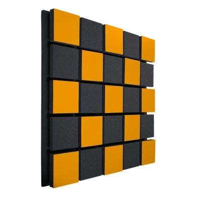 Купить акустическая панель ecosound tetras acoustic wood orange 50x50см 73мм цвет оранжевый по низкой цене